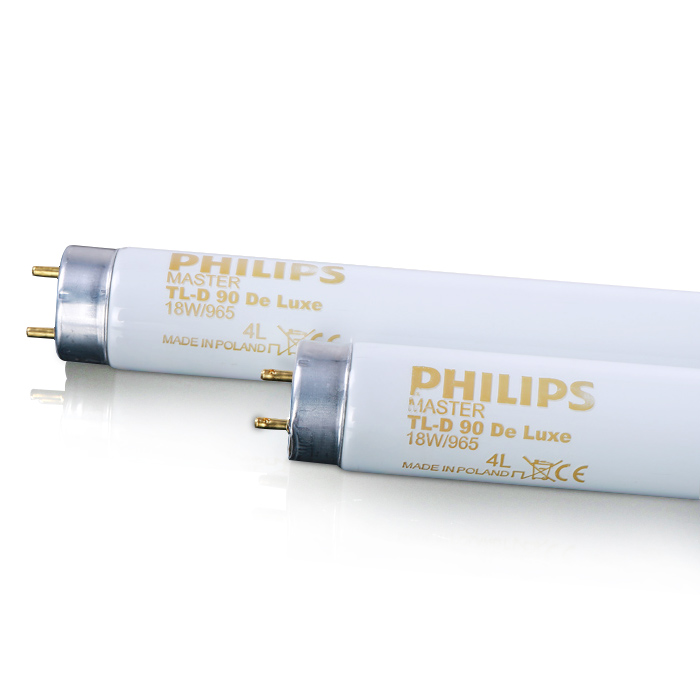 PHILIPS 标准光源D65灯管MASTER TL-D 90 De Luxe 18W/965 SLV/10